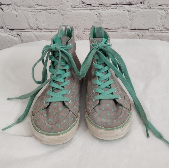 Vans girls grey polkadot hi-tops - Picture 5 of 5